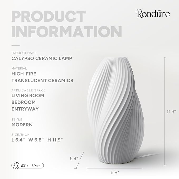 Handcrafted Modern Ceramic Table Lamp with Ribbed Artistic Design