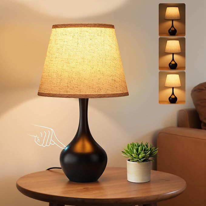16.1-Inch Touch Control Table Lamp with 3-Level Dimming and LED Bulb
